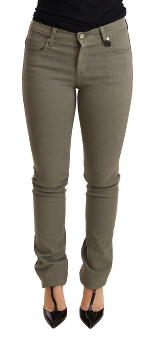 Green Low Waist Skinny Slim Trouser Cotton Jeans