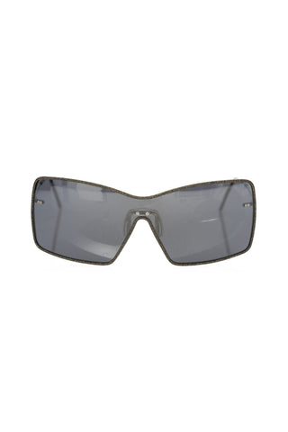 Black Metallic Fiber Women Sunglasses