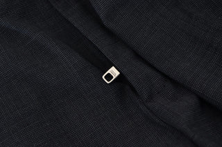 Gray Checked Cargo Trousers Stretch Pants