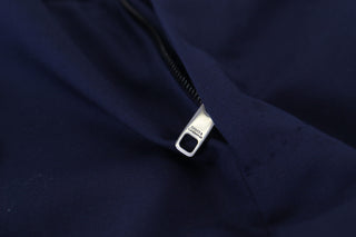 Blue Linen Cotton Slim Trousers Chinos Pants