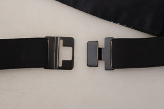 Black Polka Dot Wide Waist Men Belt Cummerband