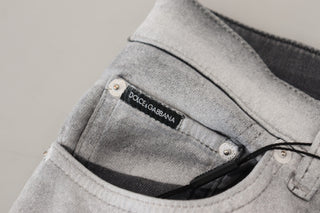 Gray Washed Skinny Men Denim Jeans