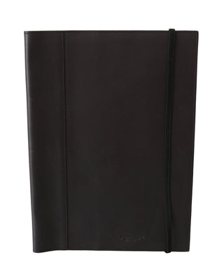 Black Leather Bifold Travel Holder Logo Wallet