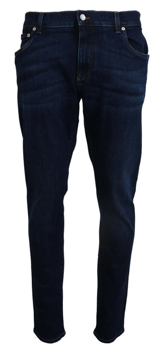 Dark Blue Cotton Denim SKINNY Jeans