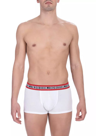 White Cotton Men's Underwear Trunk Twin Pack