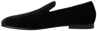 Black Velvet Loafers Formal Shoes