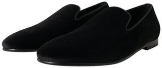 Black Velvet Loafers Formal Shoes
