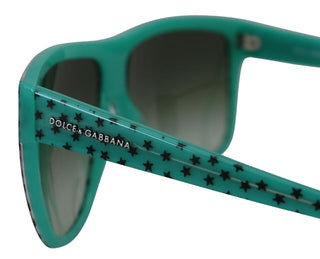 Green Stars Acetate Square Shades Sunglasses
