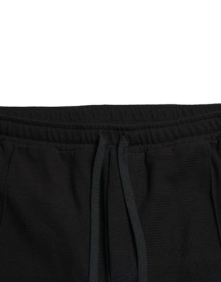 Black Cotton Blend Jogger Sweatpants Pants
