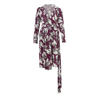 Purple Viscose Casual Dress