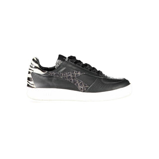 Black Leather Women Sneaker