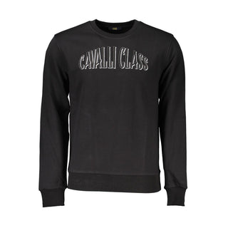 Black Cotton Men Sweatshirt
