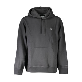 Black Cotton Men Sweatshirt