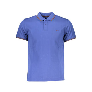 Blu Cotton Men Polo Shirt