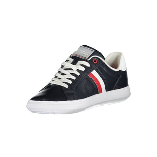 Blue Leather Men Sneaker