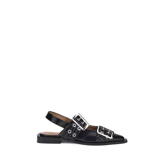 Black Recycled Polyester Ballet Flats