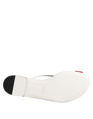 Red White KEIRA Flower Leather Sandals Shoes