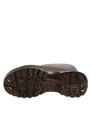 Metallic Bronze Pull On Rain Boots Shoes