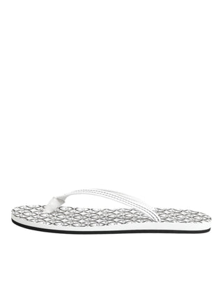 Black White Logo Beachwear Flats Slipper Shoes