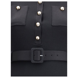 Black Viscose Casual Dress