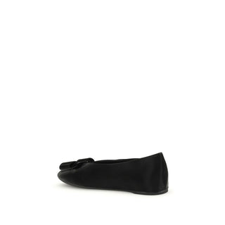 Black Calf Leather Bos Taurus Ballet Flats