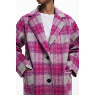 Pink Wool Women Coat
