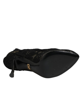 Black Pumps Taormina Lace Socks Boots Shoes