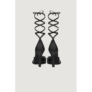 Black Leather High Heel Pumps