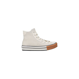 Cream Leather High Top Sneakers