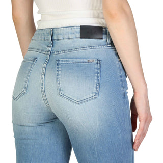 Light blue denim jeans.