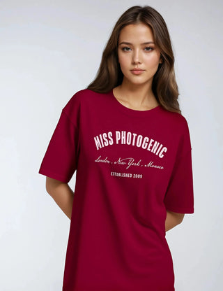City Lifestyle T-Shirt In Burgundy