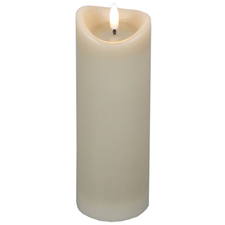 Luxe Collection Natural Glow 2.75x8 Taupe Melted LED Candle