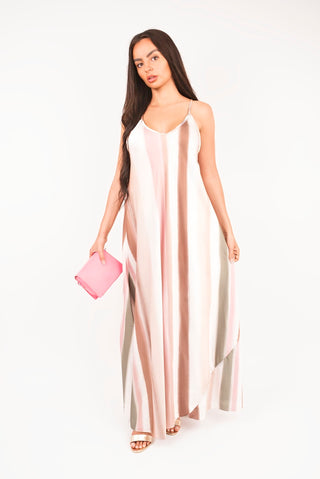 Strappy Printed Maxi Dress