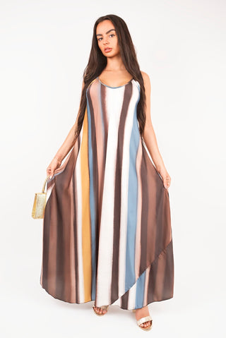 Strappy Printed Maxi Dress