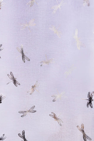 Metallic Dragonfly Print Lightweight Scarf
