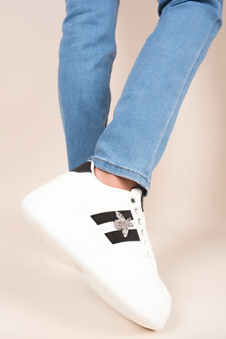 Chunky Glitter Detail Trainers with Bee Charm