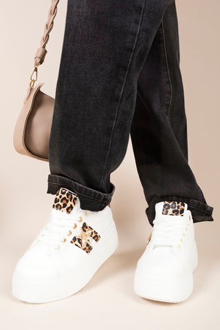 Chunky Glitter Detail Trainers with Bee Charm