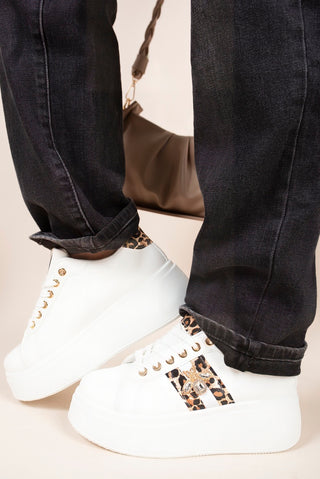 Chunky Glitter Detail Trainers with Bee Charm