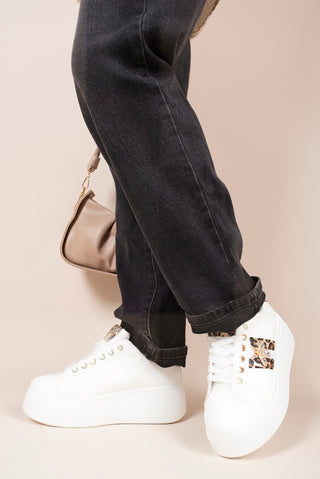 Chunky Glitter Detail Trainers with Bee Charm