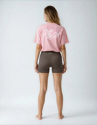 Join The Set Graphic T-shirt in Rose Pink