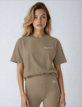 Join The Set Graphic T-shirt in Bronzed Olive