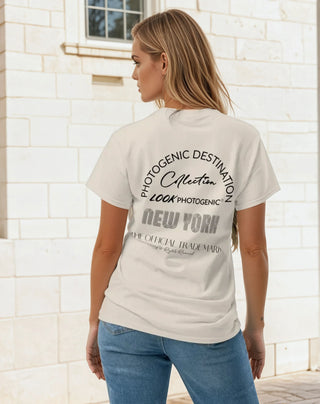 Black Graphic Destination Collection New York T-Shirt - Natural