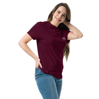 Join The Set Look Photogenic White Logo T-Shirt - Maroon