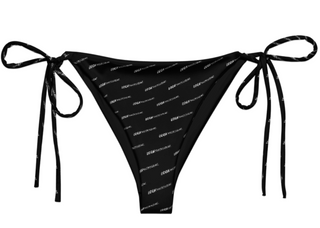 Look Photogenic Logo Pattern Bikini Bottom - Black