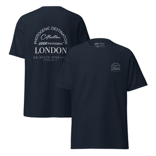 White Graphic Collection Destination London Unisex T-Shirt - Charcoal