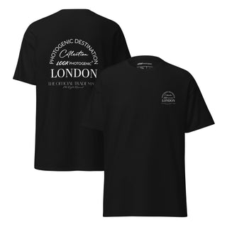 White Graphic Collection Destination London Unisex T-Shirt - Charcoal
