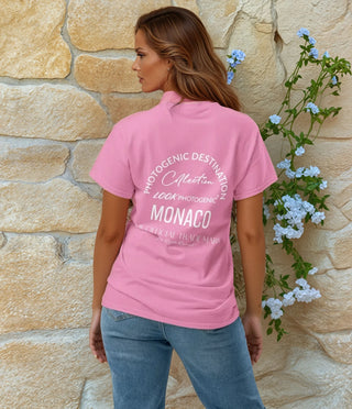 White Graphic Destination Collection Monaco T-Shirt - Pink