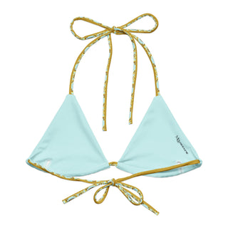A Million Looks Halter Neck Bikini Top - Aqua Miss Photogenic
