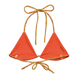 A Million Looks Halter Neck Bikini Top - Orange Miss Photogenic