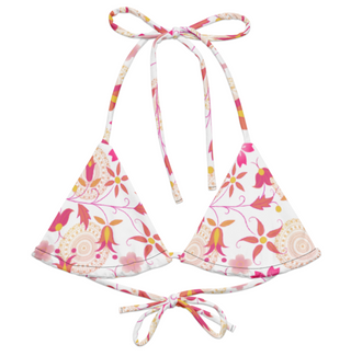 Beau Fleur Halter Neck Bikini Top - White Miss Photogenic